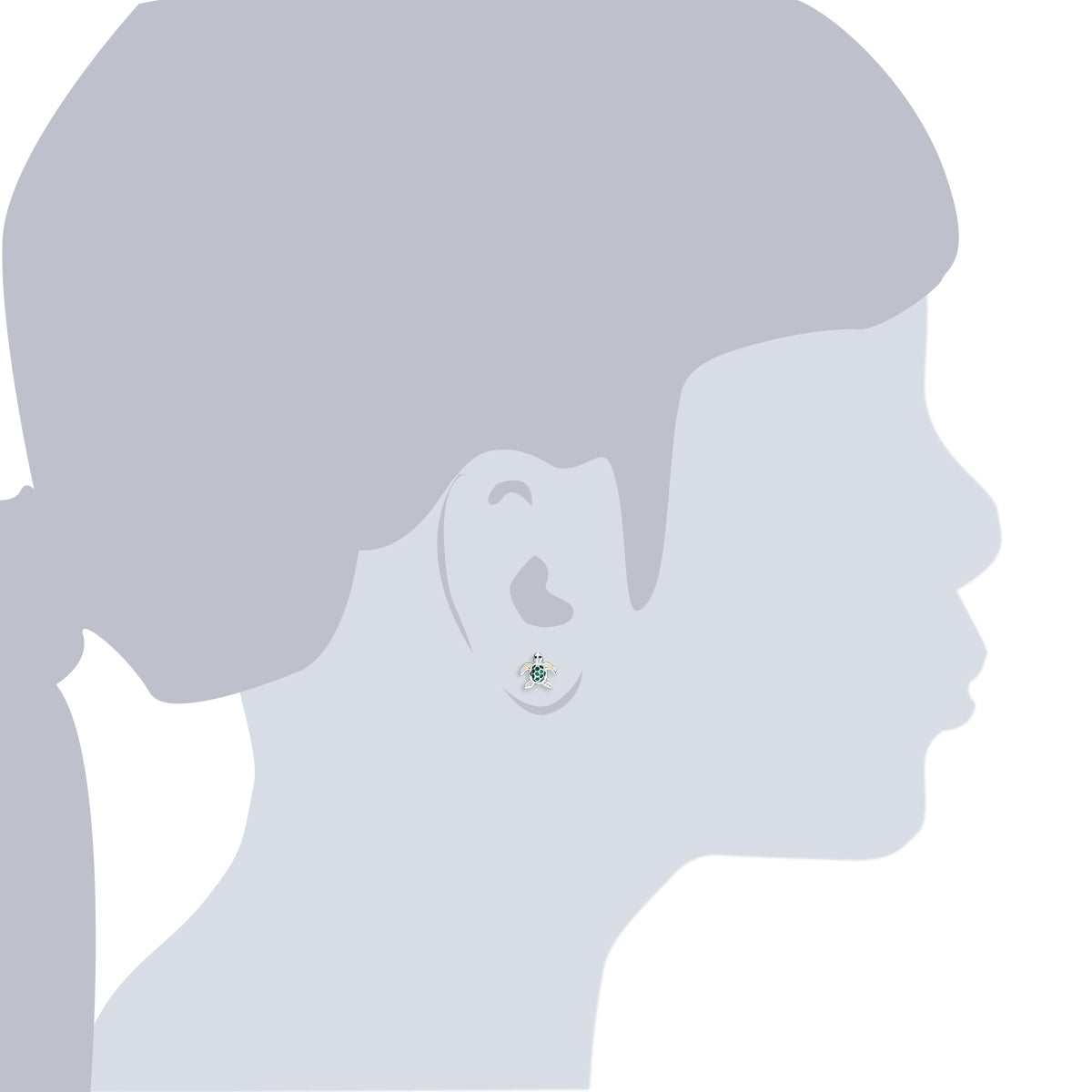 Rafaela Donata Ohrstecker Sterling Silber Emaille Grün