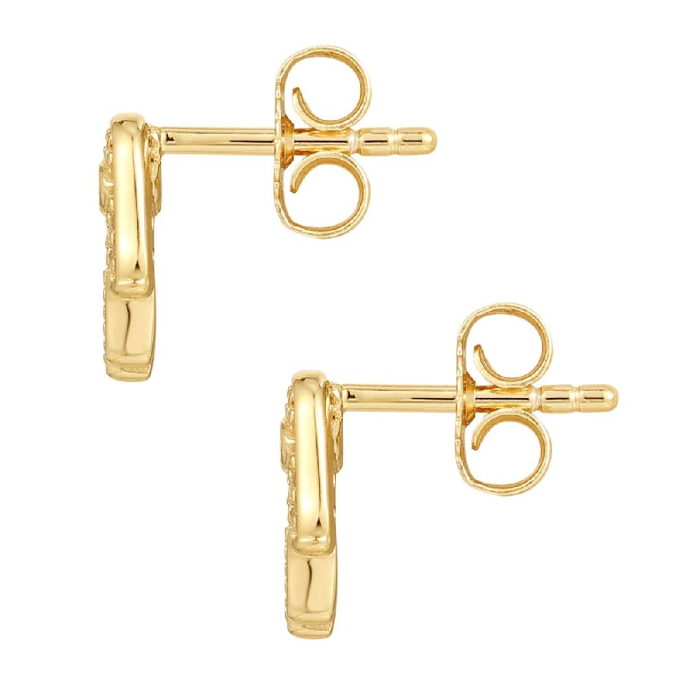 Rafaela Donata Ohrstecker Sterling Silber Gelbgold Korund (synth.) Blau Zirkonia Weiß