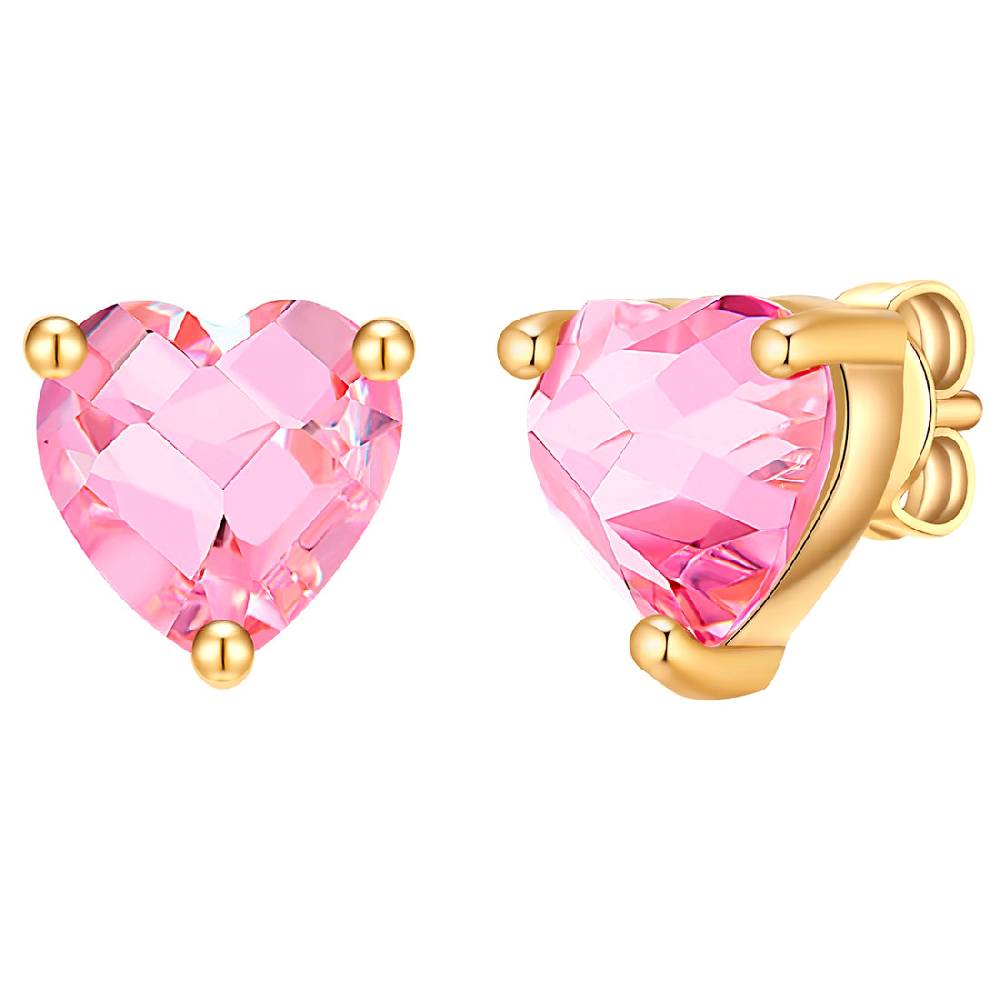 Rafaela Donata Ohrstecker Sterling Silber gelbgold Zirkonia rosa