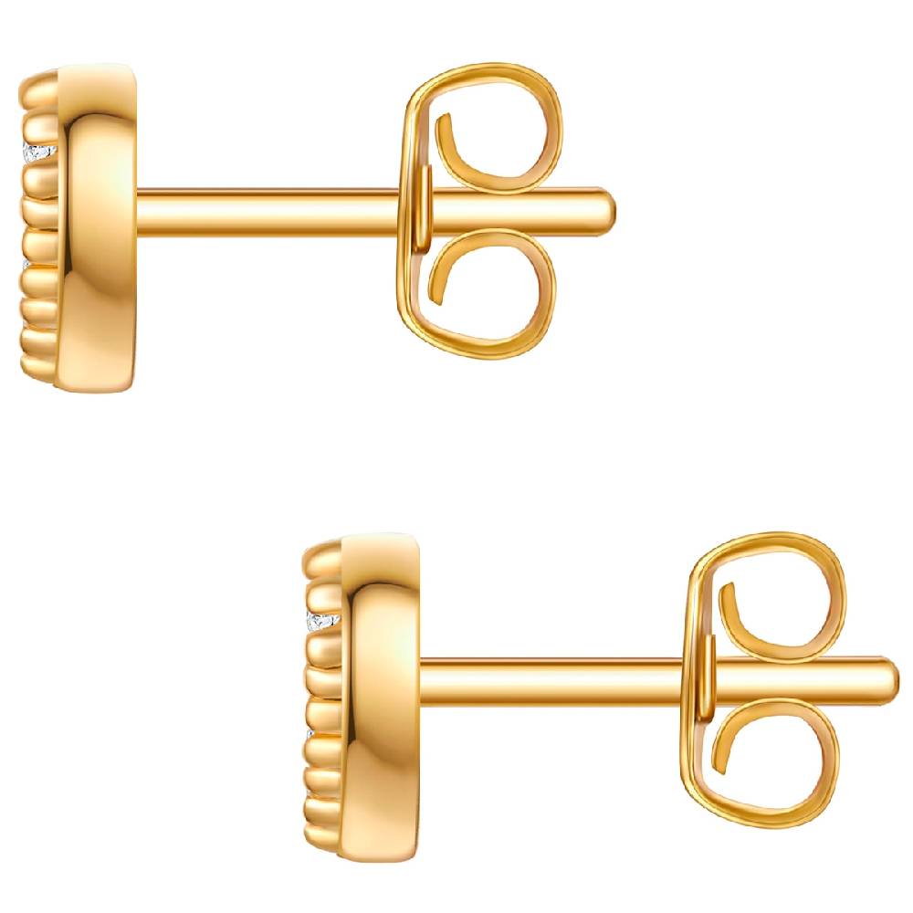 Rafaela Donata Ohrstecker Sterling Silber Gelbgold Zirkonia Weiß