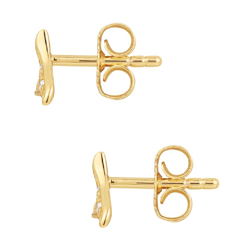 Rafaela Donata Ohrstecker Sterling Silber Gelbgold Zirkonia Weiß