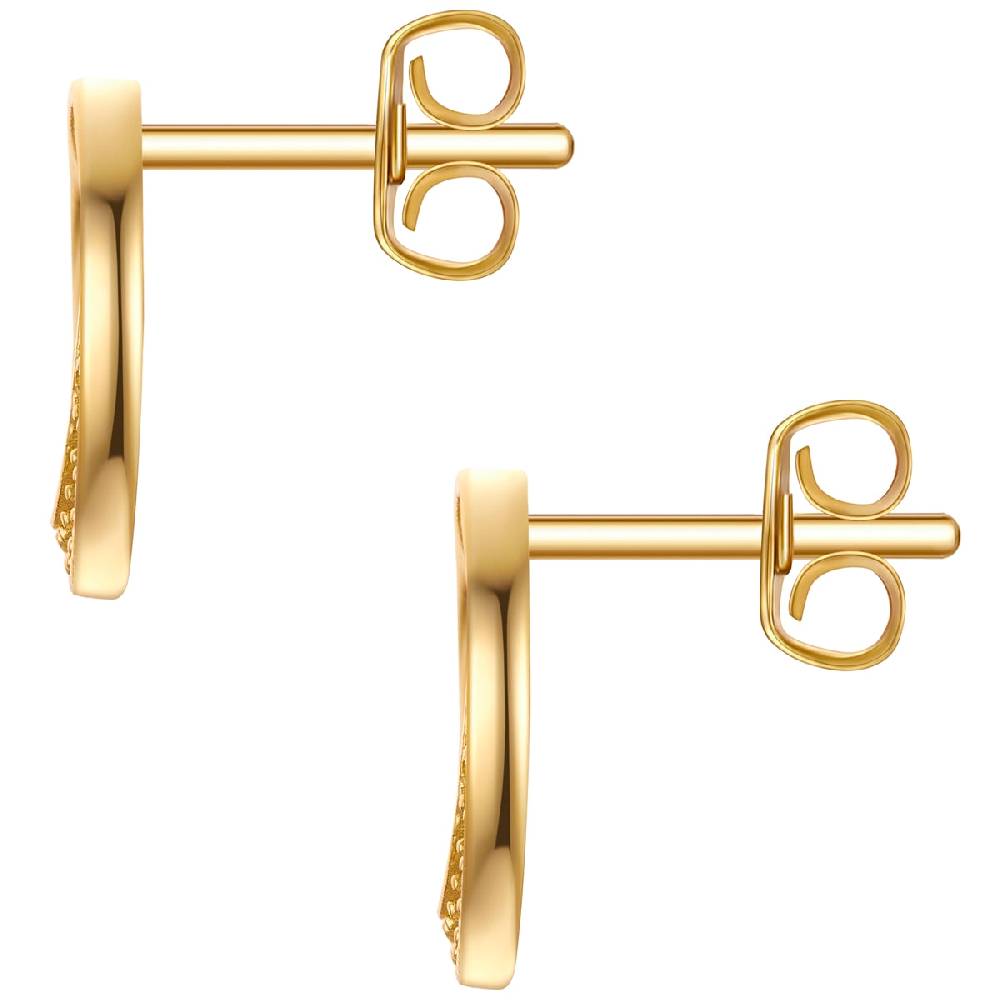 Rafaela Donata Ohrstecker Sterling Silber Gelbgold Zirkonia Weiß