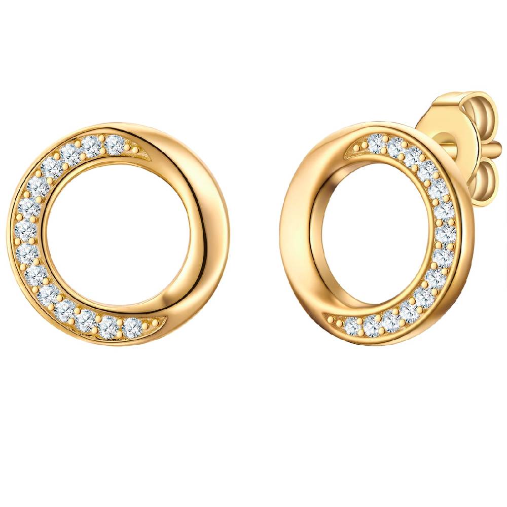 Rafaela Donata Ohrstecker Sterling Silber gelbgold Zirkonia weiß