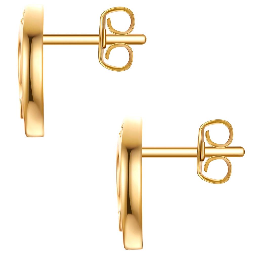 Rafaela Donata Ohrstecker Sterling Silber Gelbgold Zirkonia Weiß