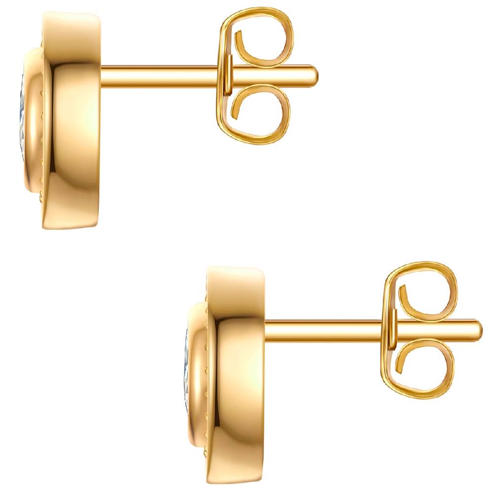 Rafaela Donata Ohrstecker Sterling Silber Gelbgold Zirkonia Weiß