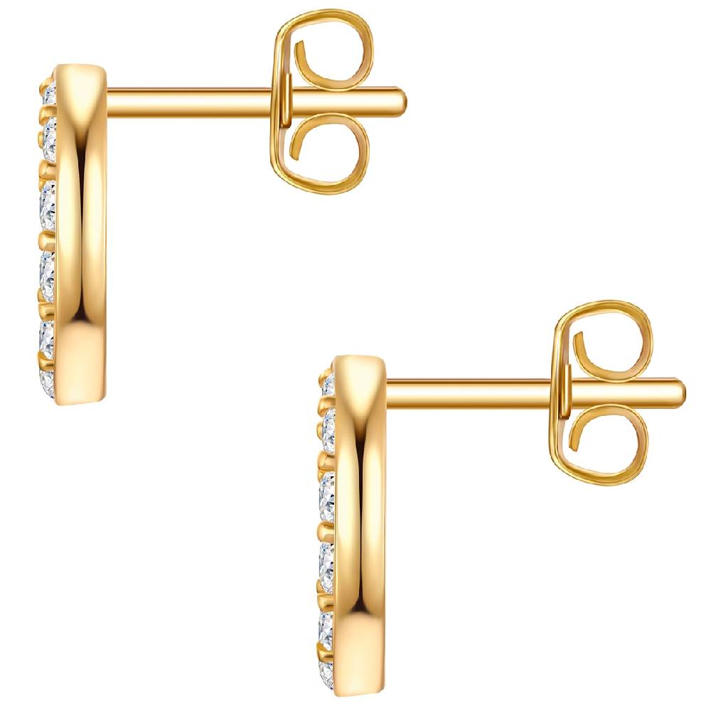 Rafaela Donata Ohrstecker Sterling Silber Gelbgold Zirkonia Weiß