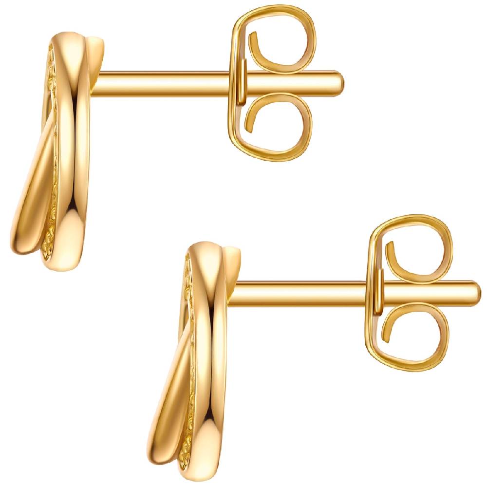 Rafaela Donata Ohrstecker Sterling Silber Gelbgold Zirkonia Weiß