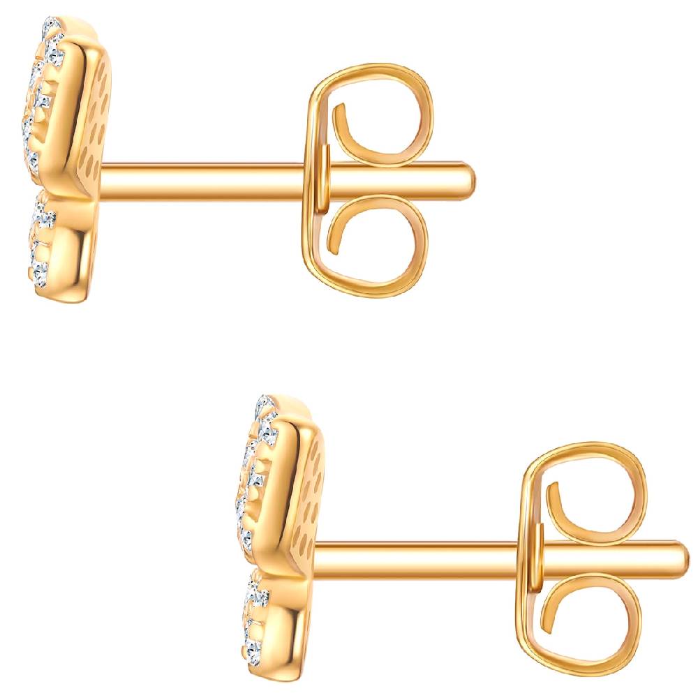 Rafaela Donata Ohrstecker Sterling Silber Gelbgold Zirkonia Weiß