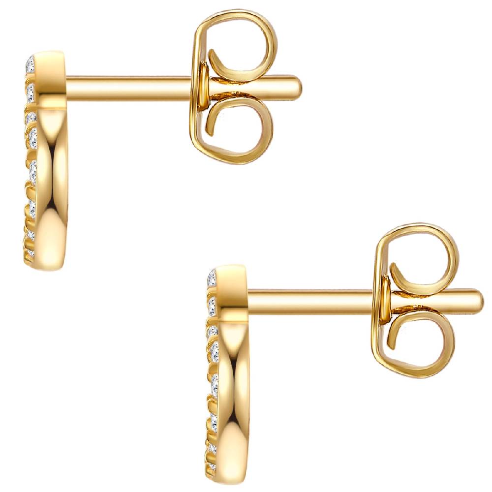 Rafaela Donata Ohrstecker Sterling Silber Gelbgold Zirkonia Weiß