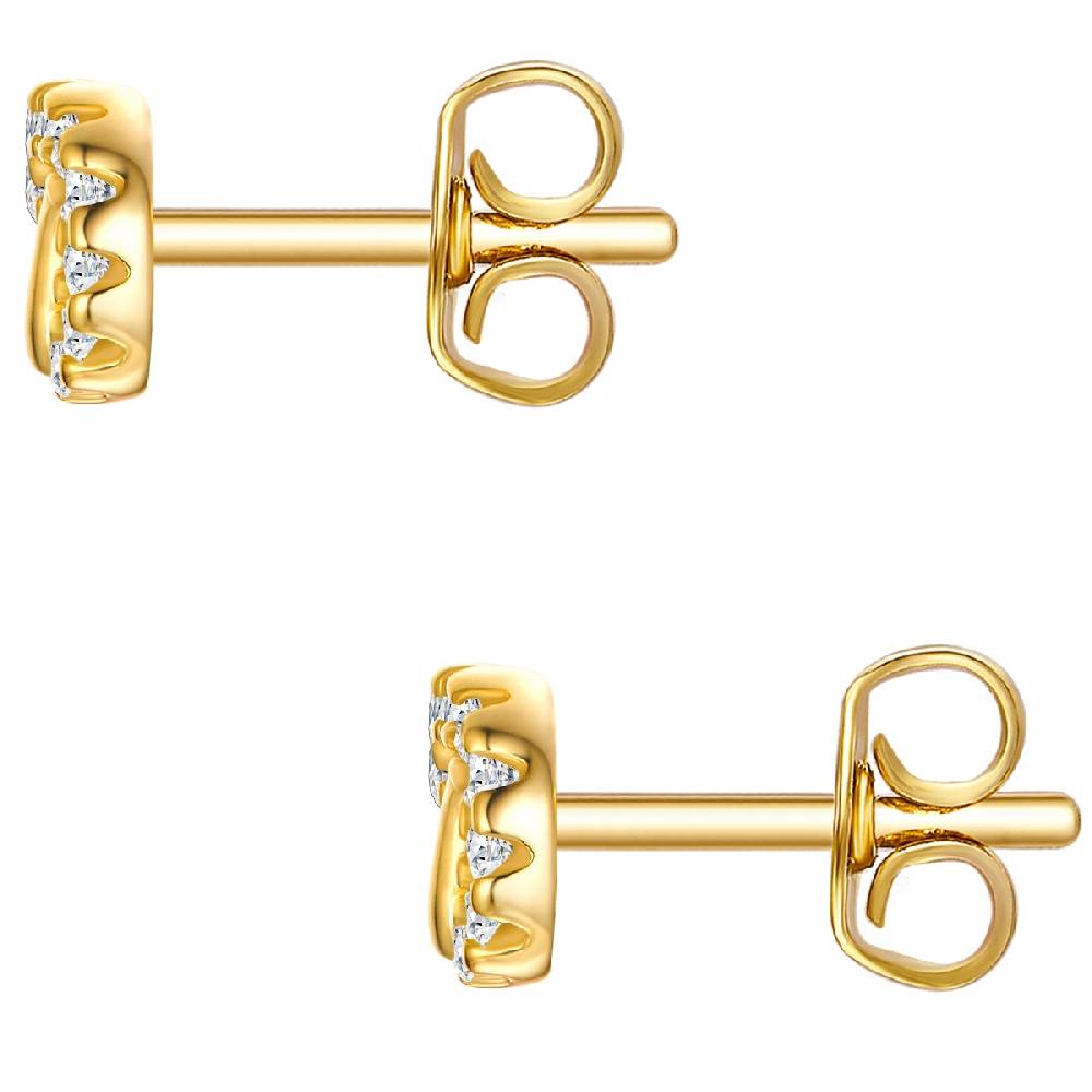 Rafaela Donata Ohrstecker Sterling Silber Gelbgold Zirkonia Weiß