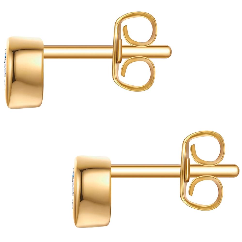 Rafaela Donata Ohrstecker Sterling Silber Gelbgold Zirkonia Weiß