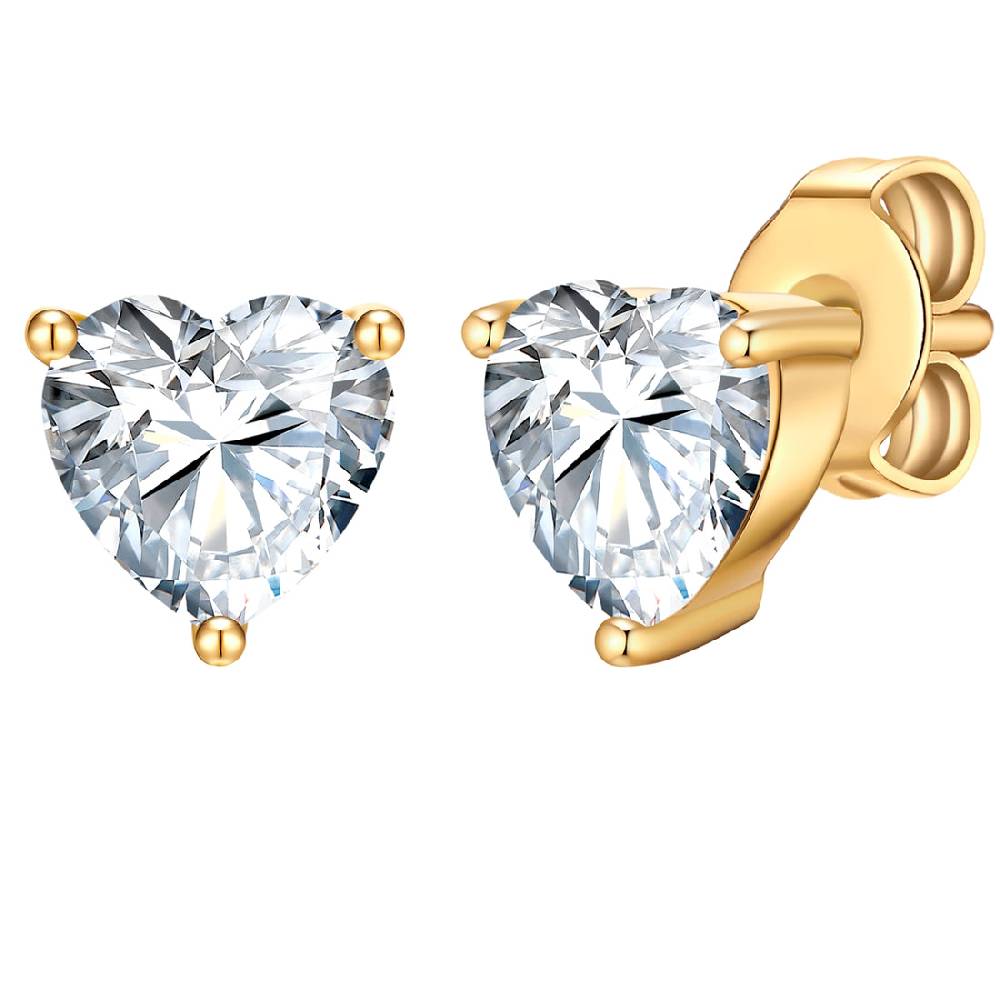 Rafaela Donata Ohrstecker Sterling Silber gelbgold Zirkonia weiß