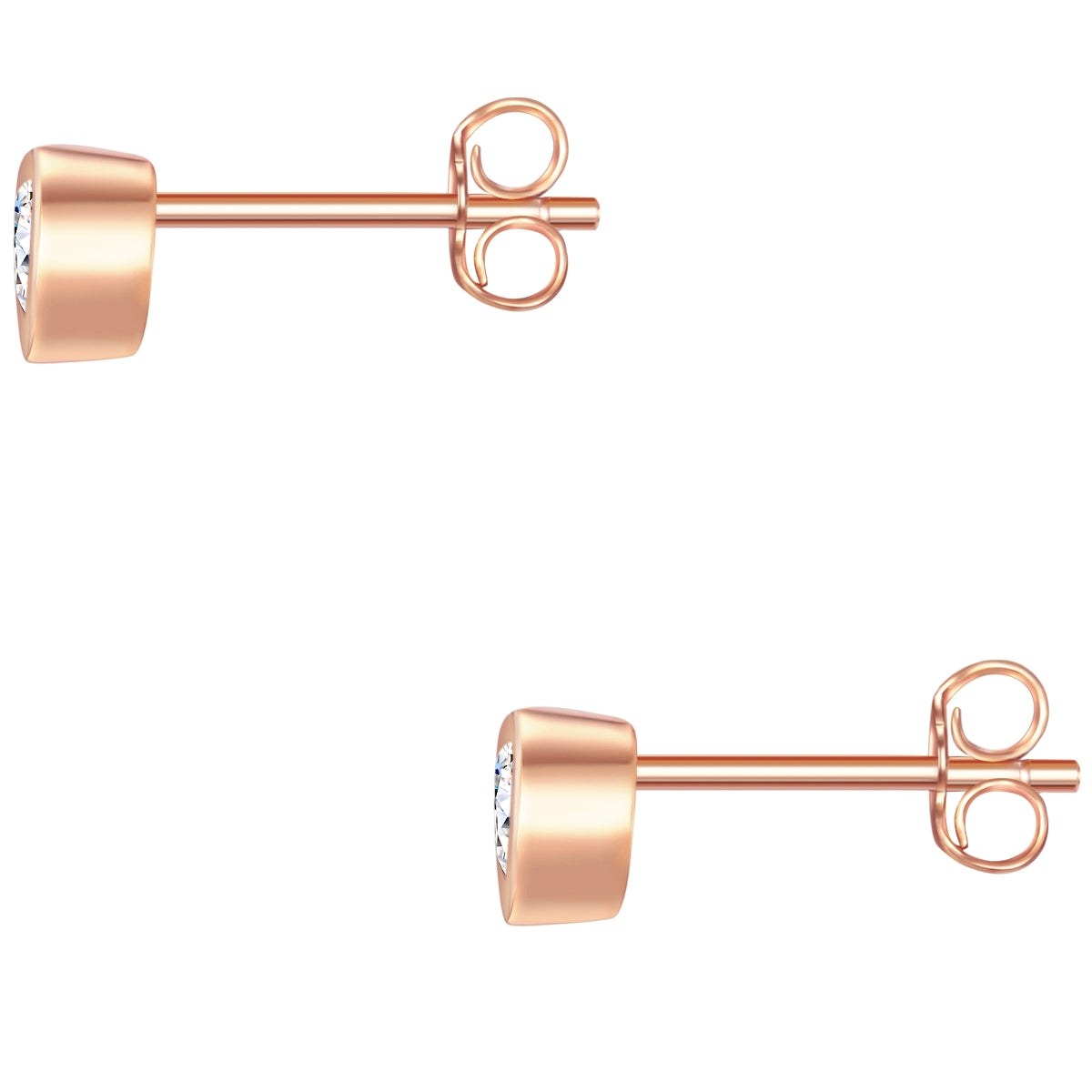 Rafaela Donata Ohrstecker Sterling Silber Roségold Zirkonia Weiß