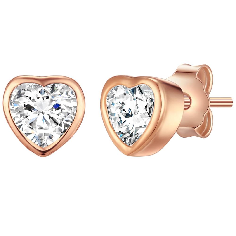 Rafaela Donata Ohrstecker Sterling Silber roségold Zirkonia weiß