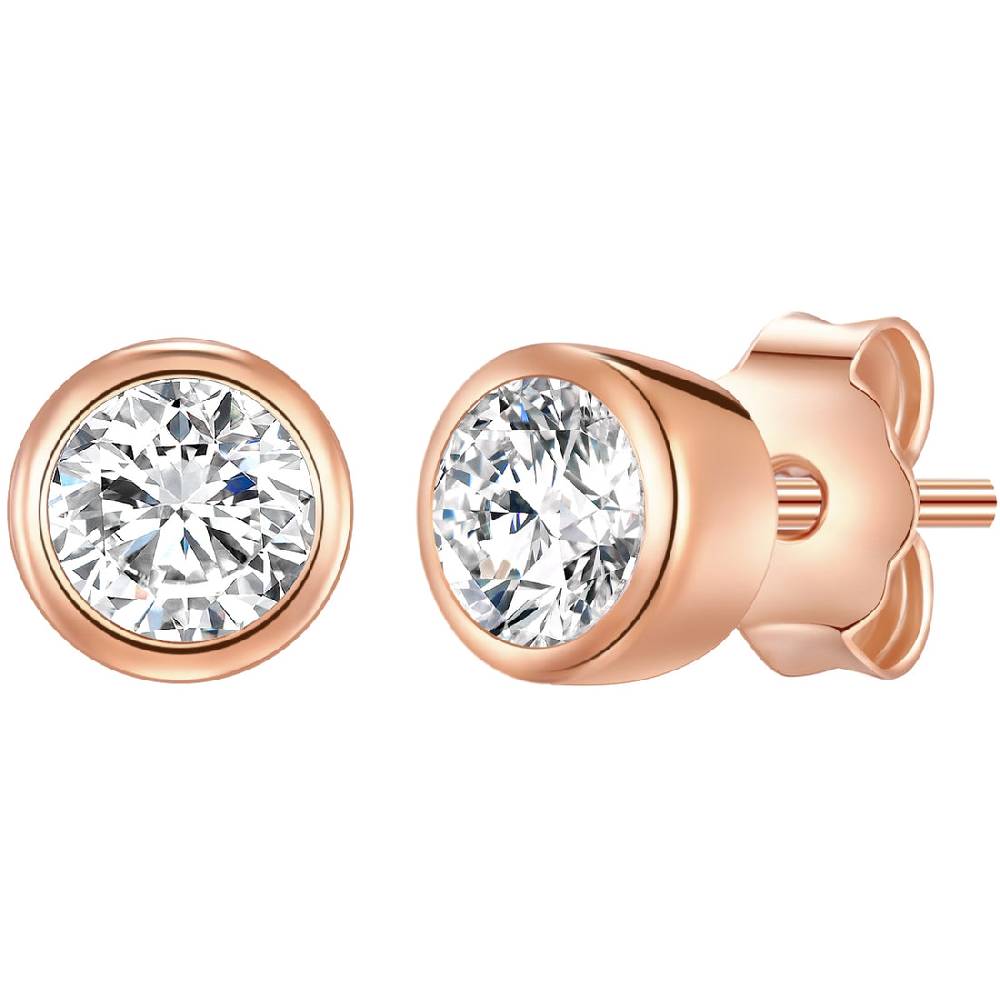 Rafaela Donata Ohrstecker Sterling Silber roségold Zirkonia weiß