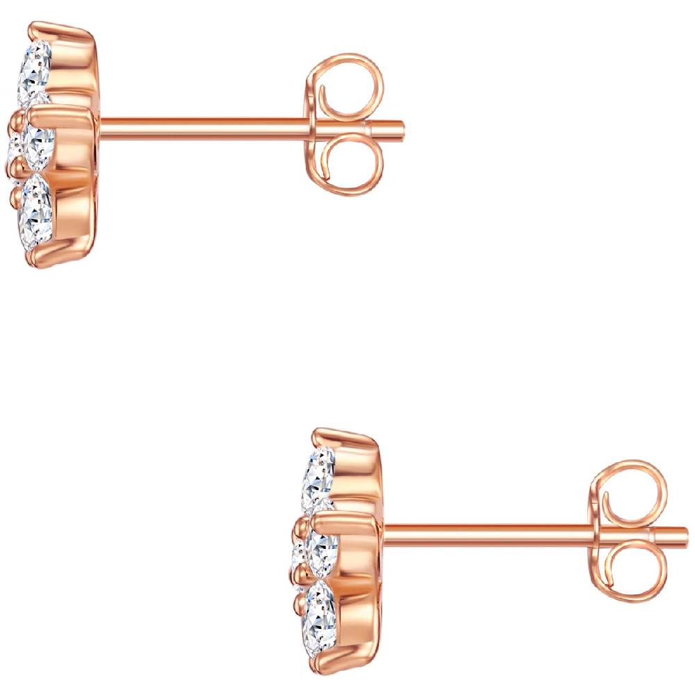 Rafaela Donata Ohrstecker Sterling Silber Roségold Zirkonia Weiß