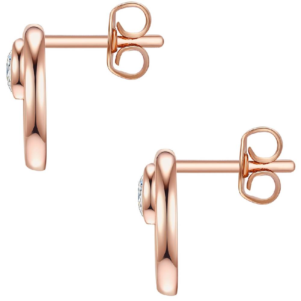 Rafaela Donata Ohrstecker Sterling Silber Roségold Zirkonia Weiß