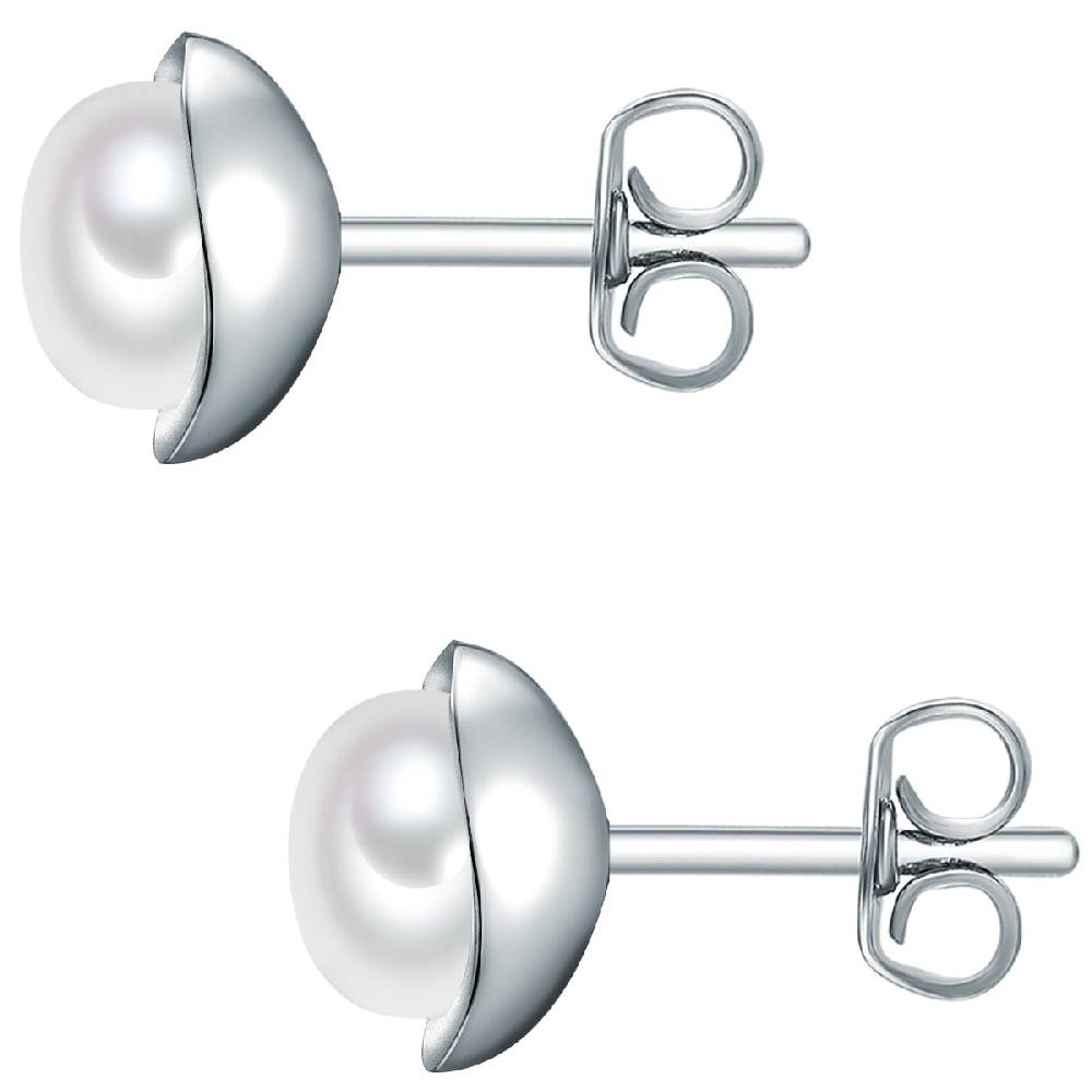 Rafaela Donata Ohrstecker Sterling Silber Süßwasser-Zuchtperle Weiß