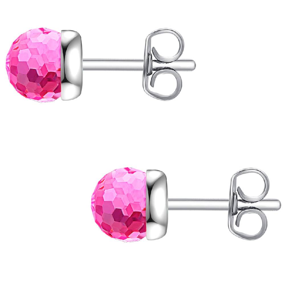 Rafaela Donata Ohrstecker Sterling Silber Verziert Mit Kristallen Von Swarovski® Rosa