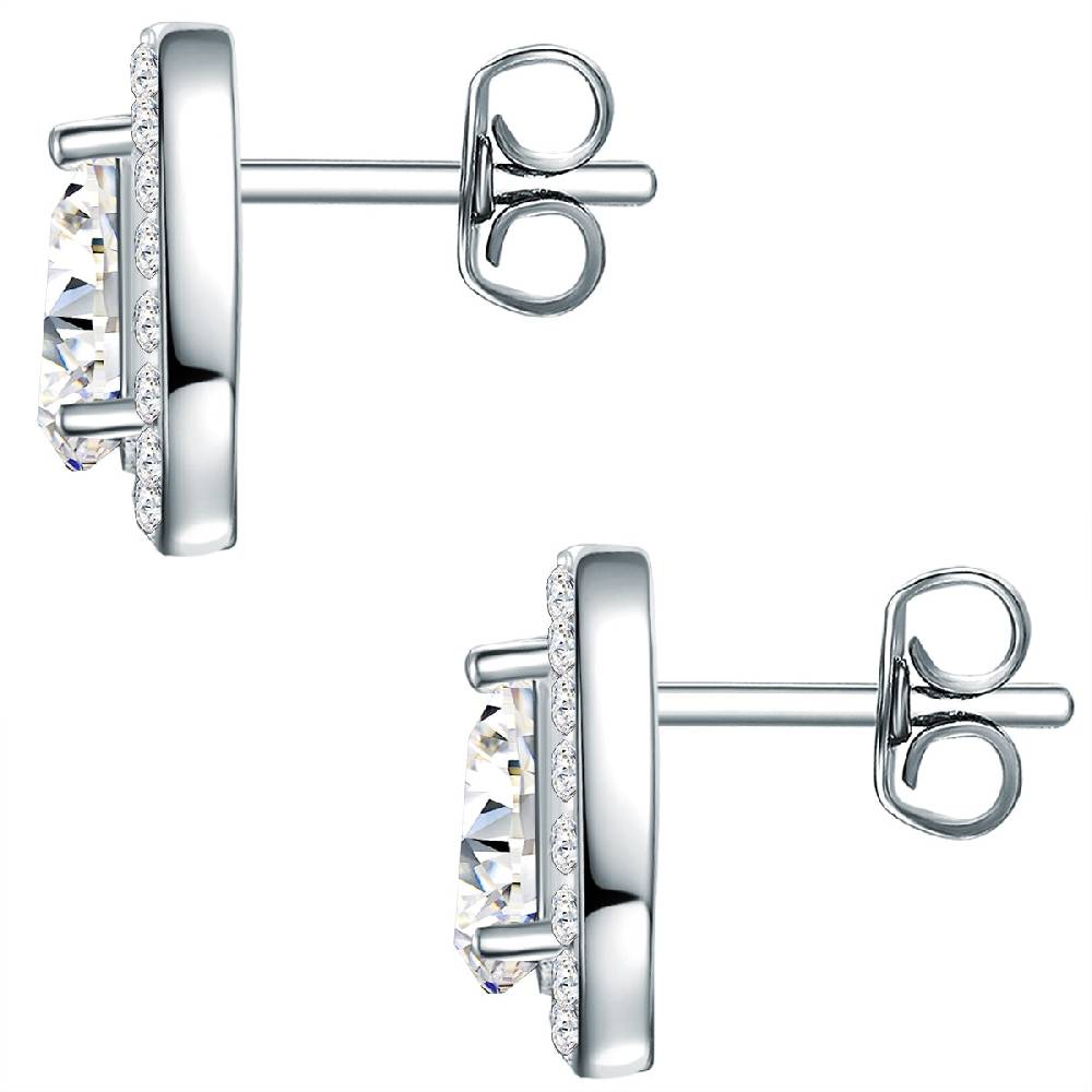 Rafaela Donata Ohrstecker Sterling Silber Verziert Mit Kristallen Von Swarovski® Weiß