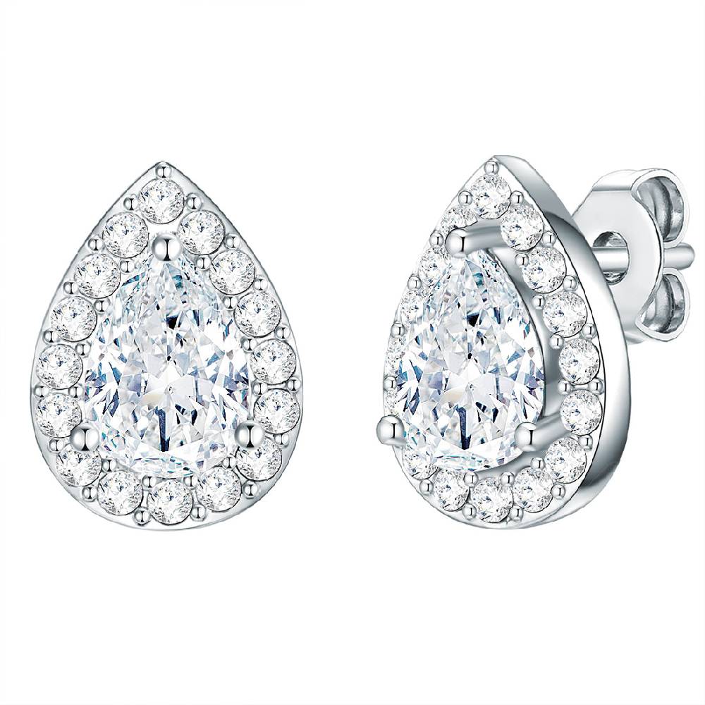 Rafaela Donata Ohrstecker Sterling Silber verziert mit Kristallen von Swarovski® weiß