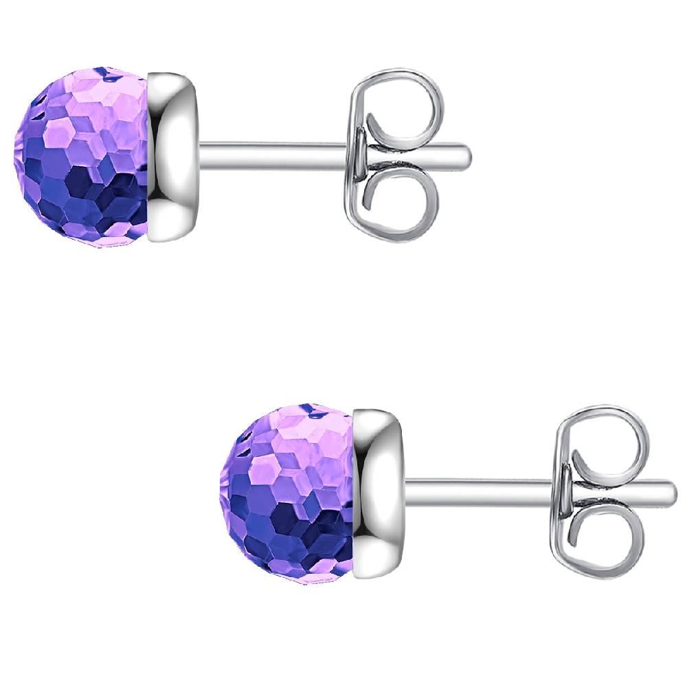 Rafaela Donata Ohrstecker Sterling Silber Verziert Mit Kristallen Von Swarovski® Lila