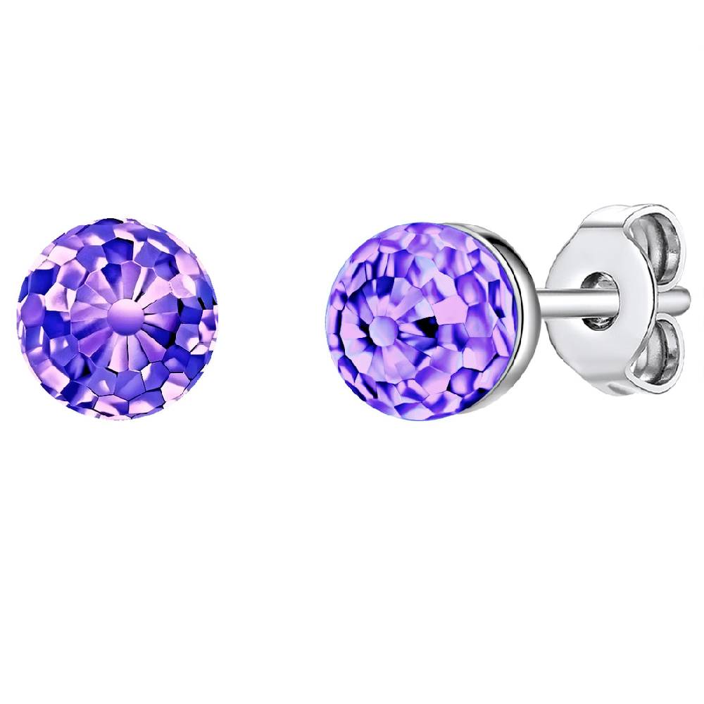 Rafaela Donata Ohrstecker Sterling Silber verziert mit Kristallen von Swarovski® lila