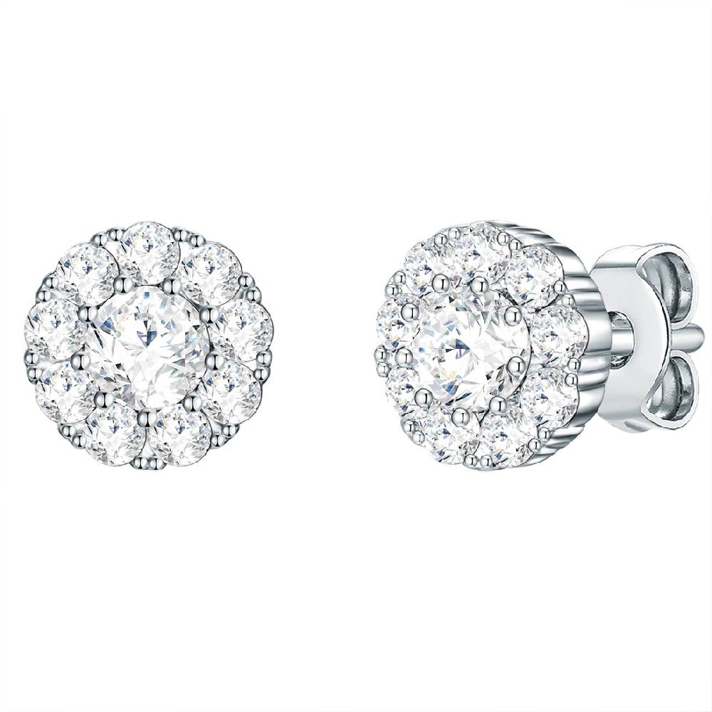 Rafaela Donata Ohrstecker Sterling Silber verziert mit Kristallen von Swarovski® weiß