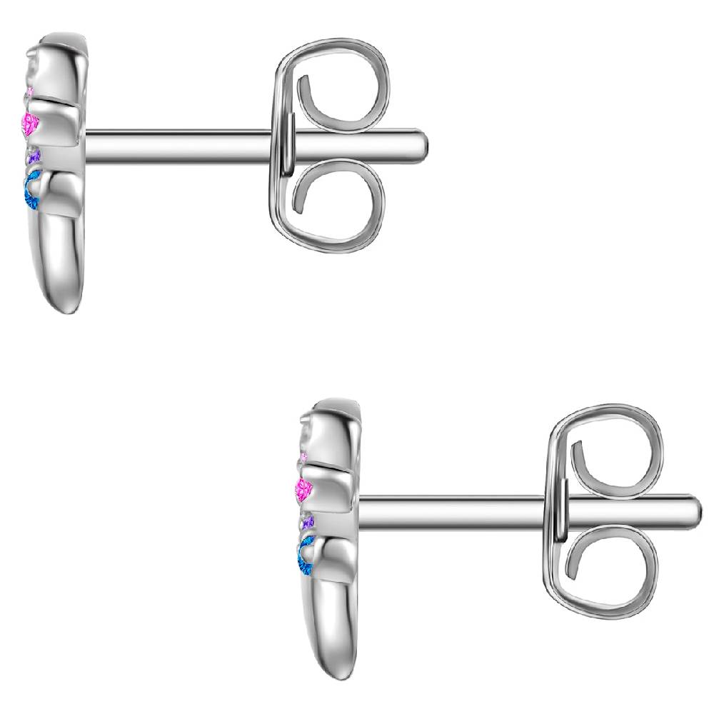 Rafaela Donata Ohrstecker Sterling Silber Zirkonia Multicolor