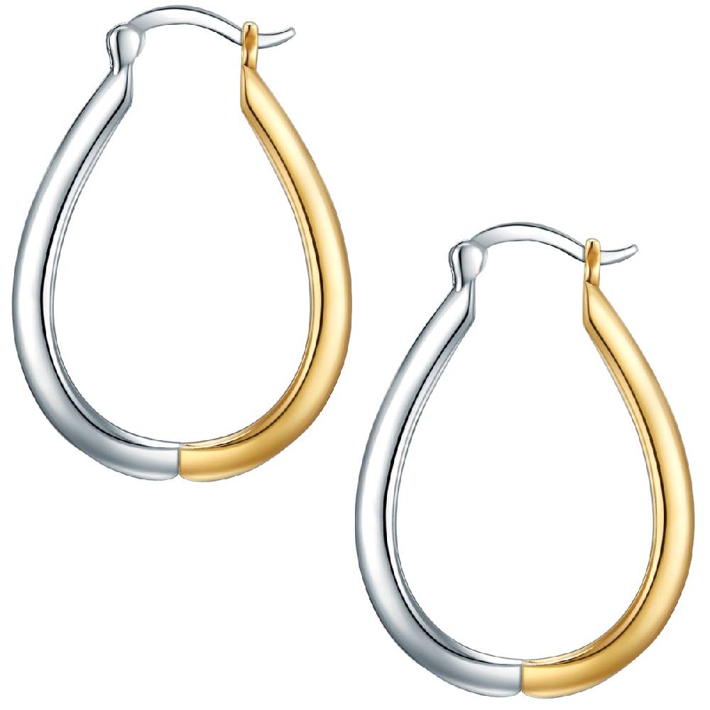 Rafaela Donata Creolen Sterling Silber Bi-Color