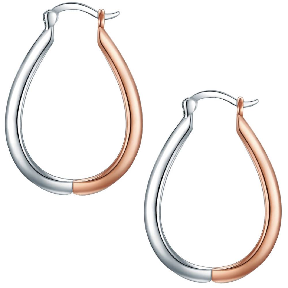 Rafaela Donata Creolen Sterling Silber Bi-Color