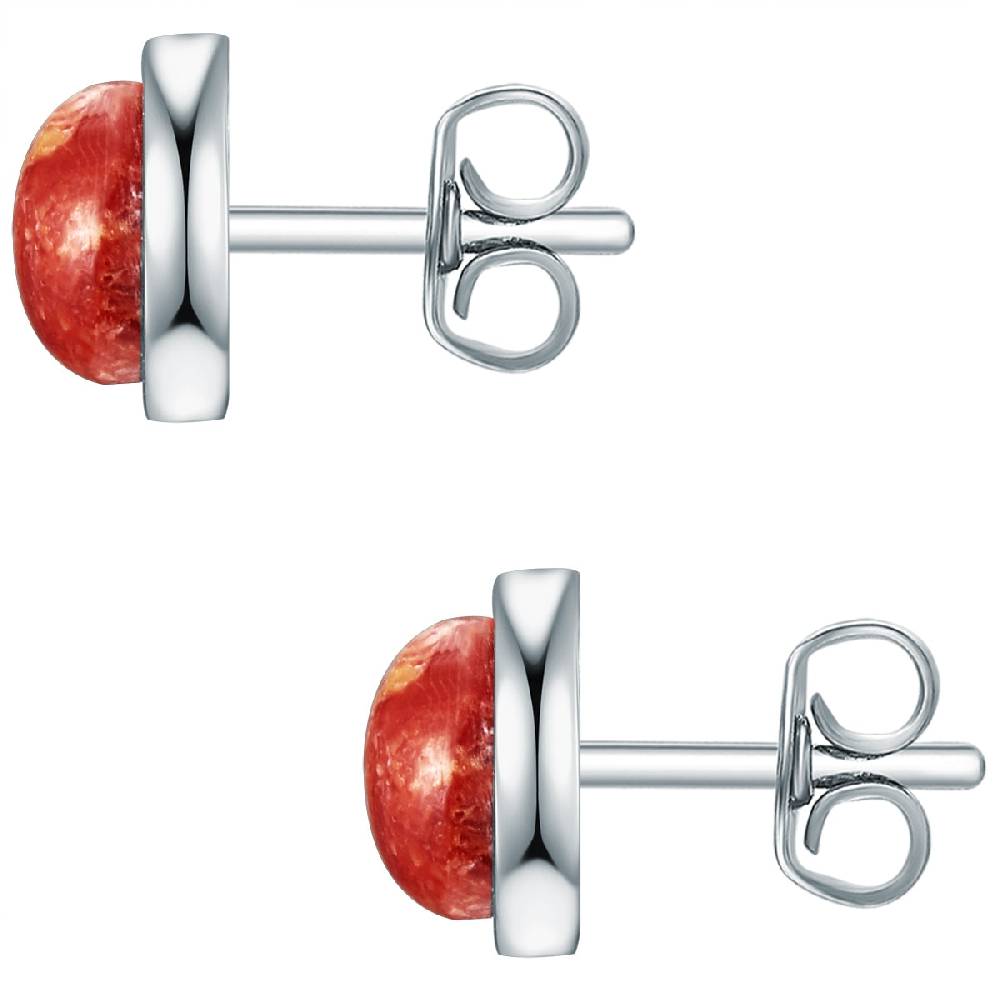 Rafaela Donata Ohrstecker Sterling Silber Koralle