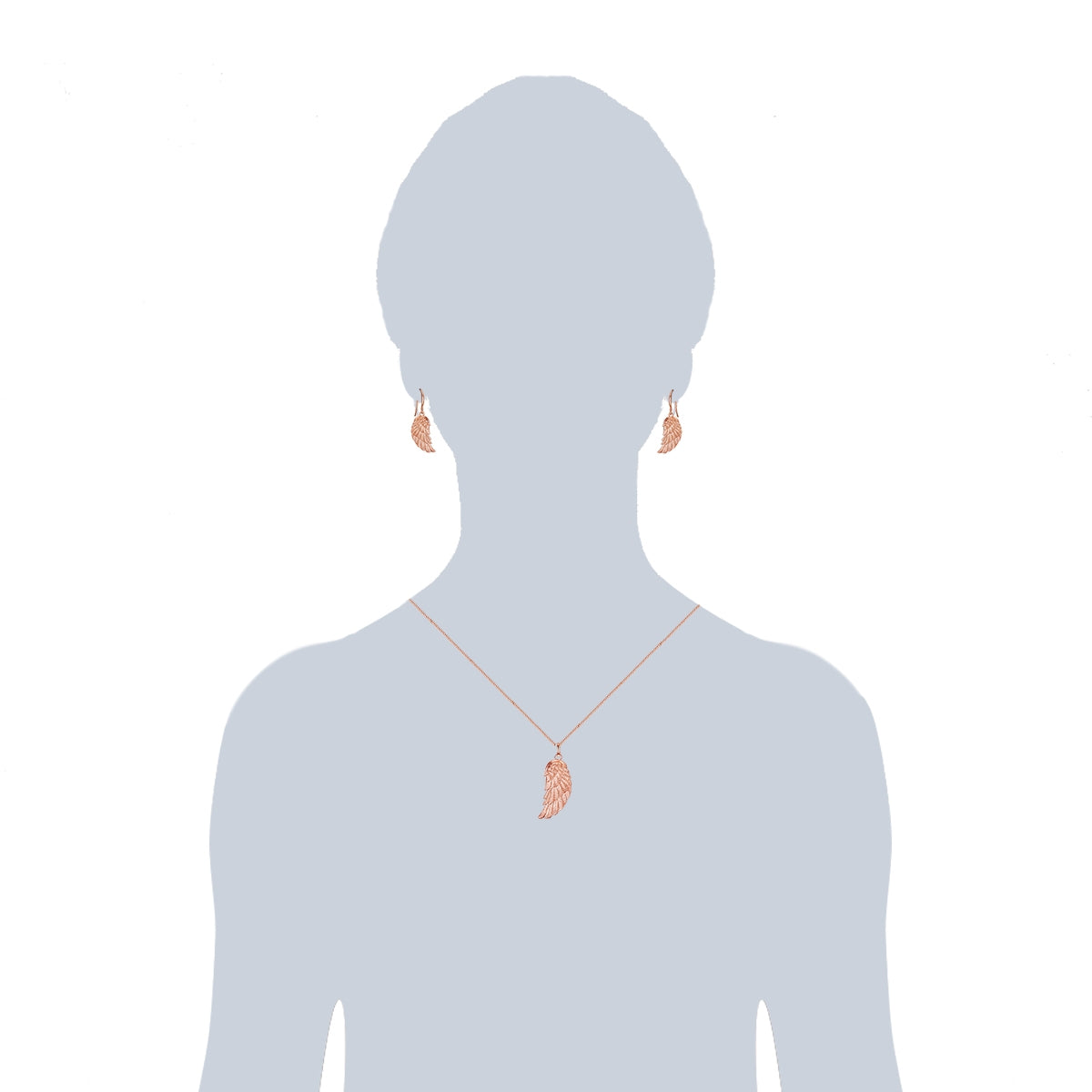 Rafaela Donata Set (Kette+Ohrhänger) Roségold