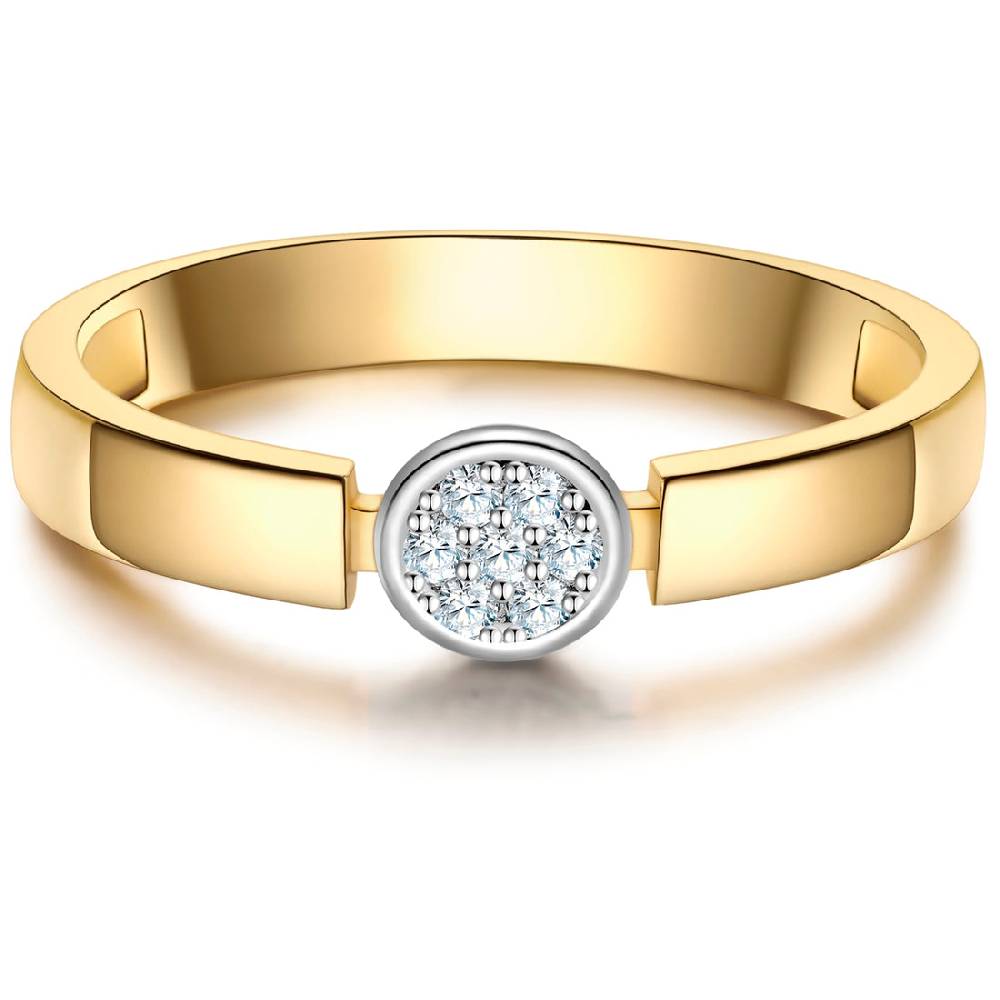 Rafaela Donata Ring Sterling Silber bicolor Zirkonia weiß