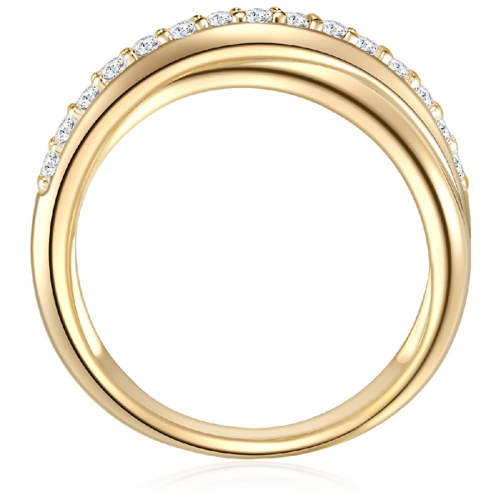Rafaela Donata Ring Sterling Silber Gelbgold Zirkonia Weiß