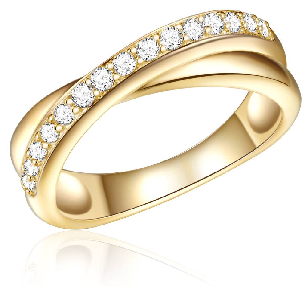 Rafaela Donata Ring Sterling Silber gelbgold Zirkonia weiß