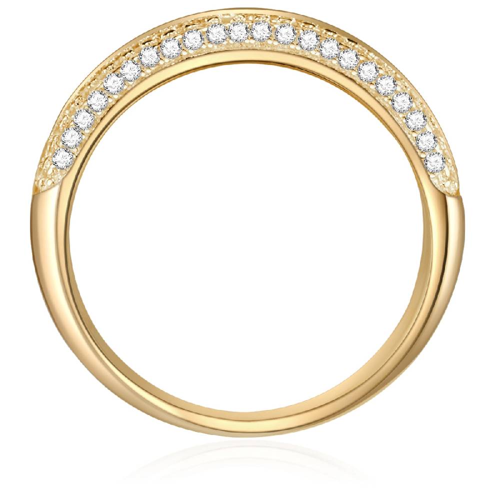 Rafaela Donata Ring Sterling Silber Gelbgold Zirkonia Weiß