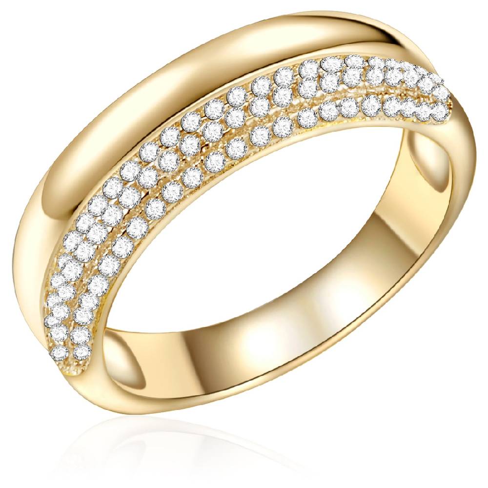 Rafaela Donata Ring Sterling Silber gelbgold Zirkonia weiß