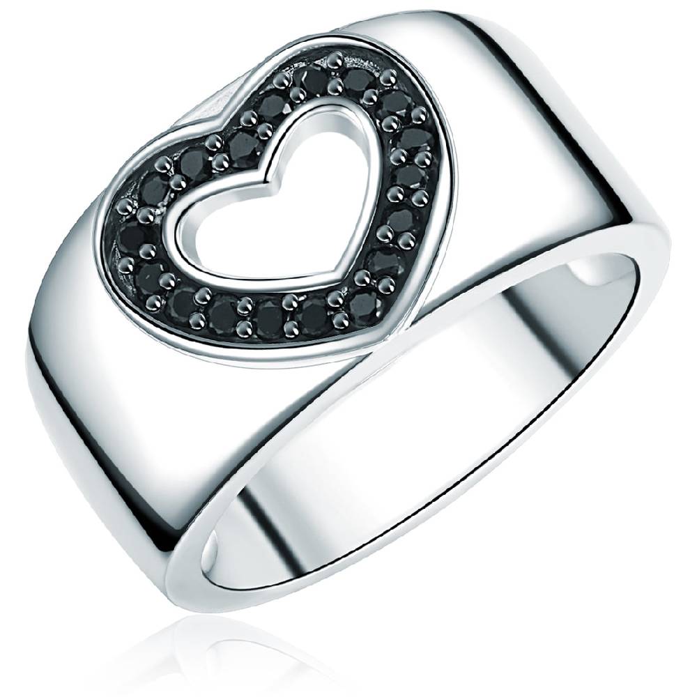 Rafaela Donata Ring Sterling Silber Zirkonia schwarz