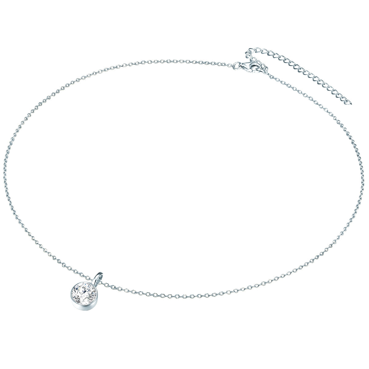 Rafaela Donata Set (Kette+Ohrstecker) Sterling Silber Verziert Mit Kristallen Von Swarovski® Weiß