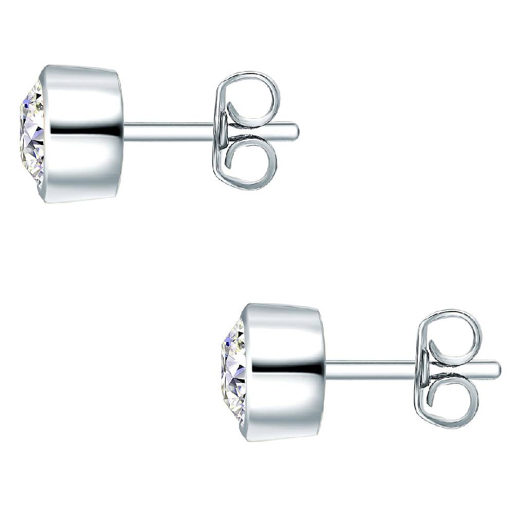 Rafaela Donata Set (Kette+Ohrstecker) Sterling Silber Verziert Mit Kristallen Von Swarovski® Weiß