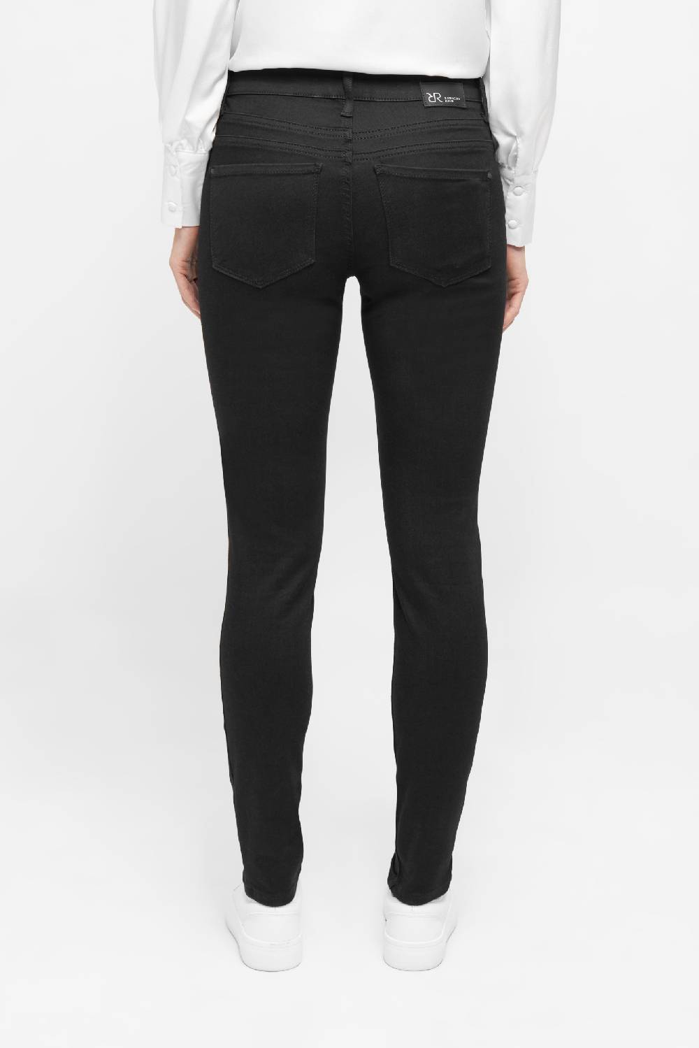 Raffaello Rossi 5-Pocket Skinny Lang Mid Waist Schwarz: AMAL
