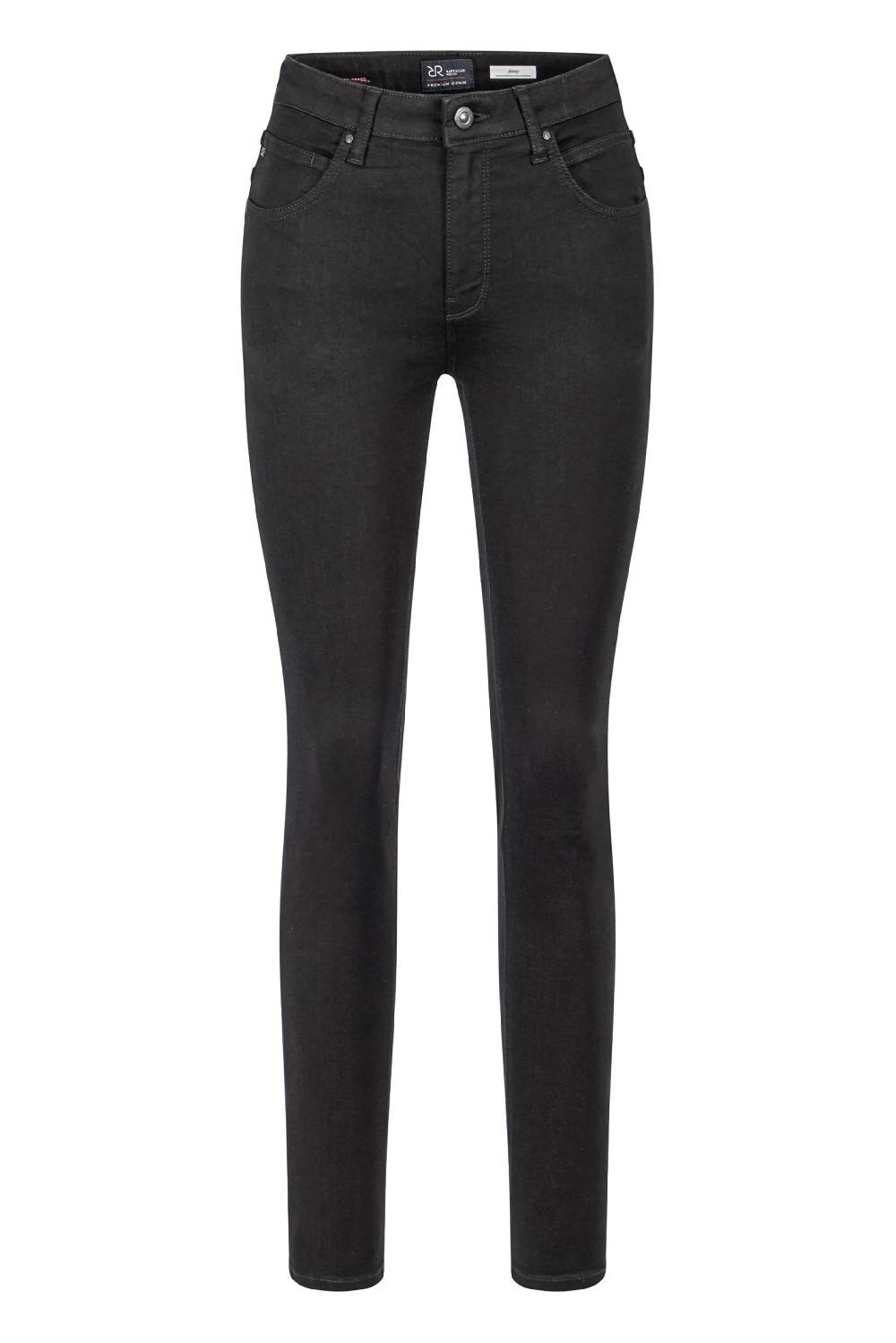 Raffaello Rossi 5-Pocket Skinny Lang Mid Waist Schwarz: AMAL