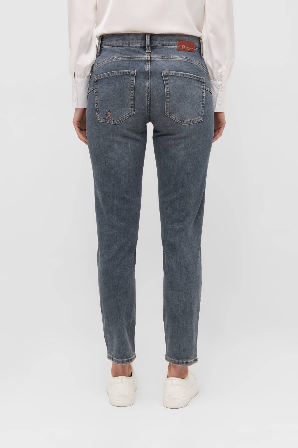 Raffaello Rossi 5-Pocket Slim Lang Low Waist Grau: SUZY