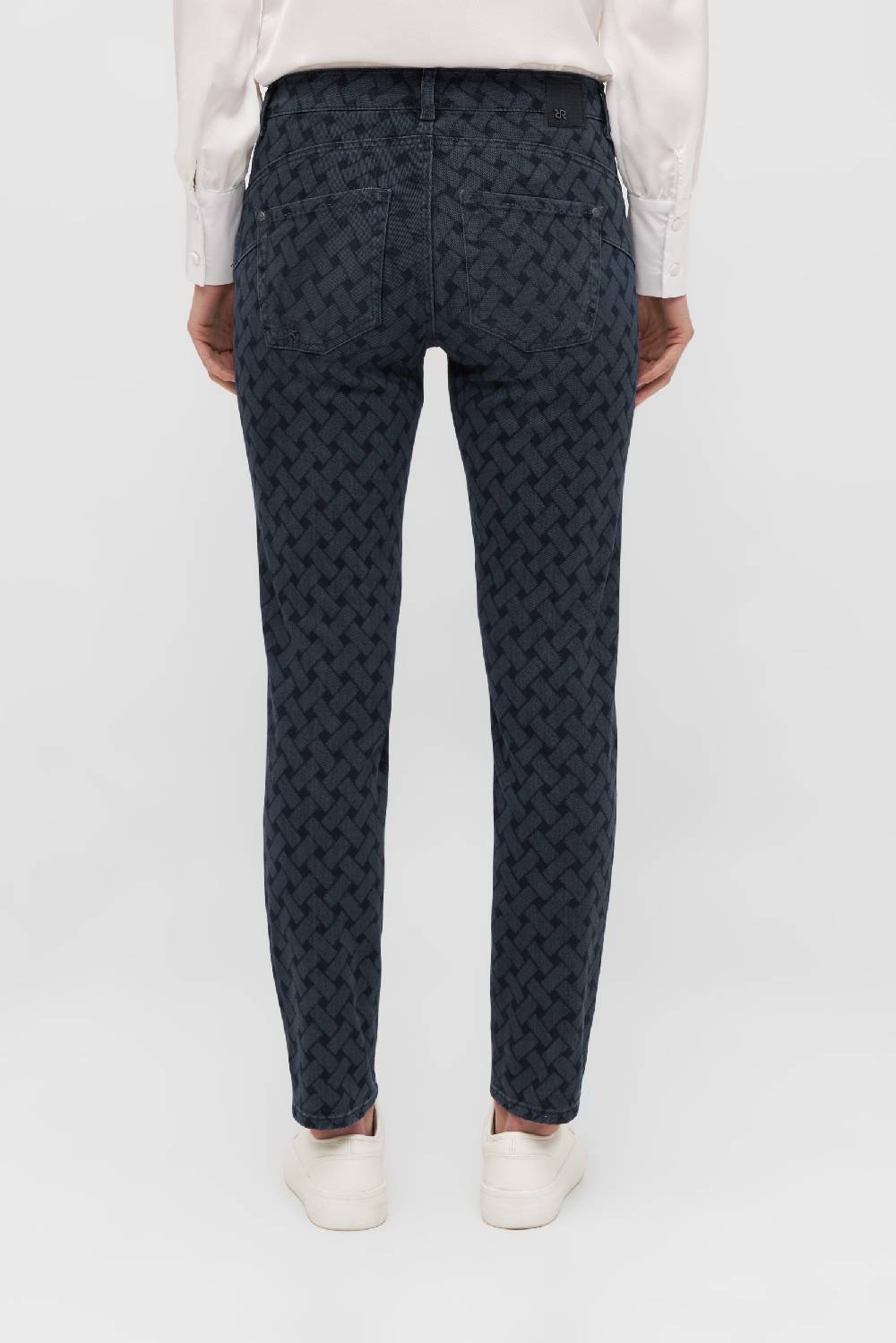 Raffaello Rossi 5-Pocket Slim Lang Mid Waist Gemustert: SUZY L