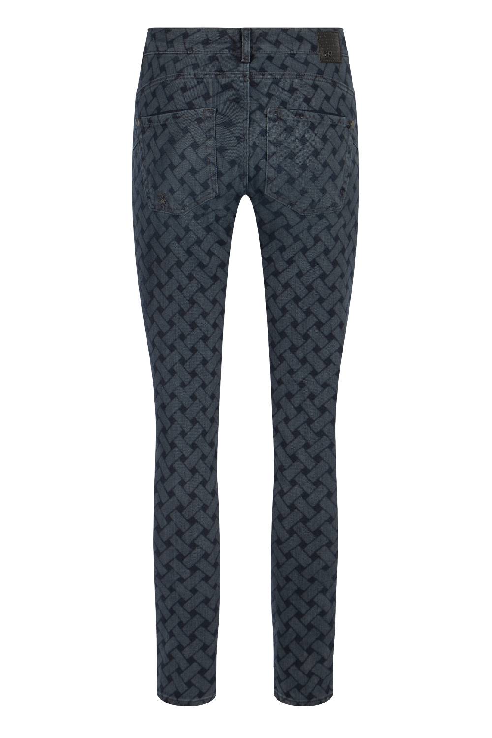 Raffaello Rossi 5-Pocket Slim Lang Mid Waist Gemustert: SUZY L