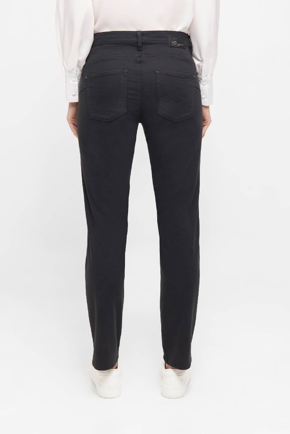 Raffaello Rossi 5-Pocket Slim Lang Mid Waist Schwarz: SUZY