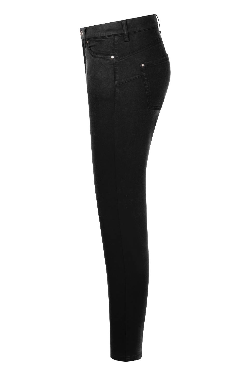 Raffaello Rossi 5-Pocket Slim Lang Mid Waist Schwarz: SUZY