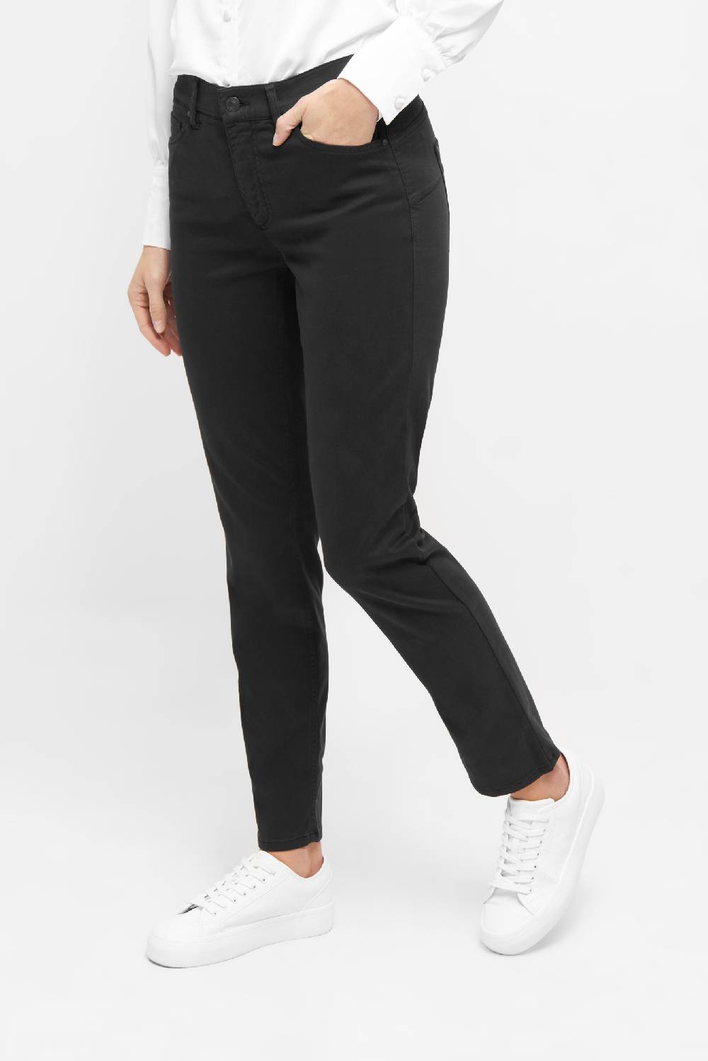 Raffaello Rossi 5-Pocket Slim lang Mid Waist schwarz: SUZY