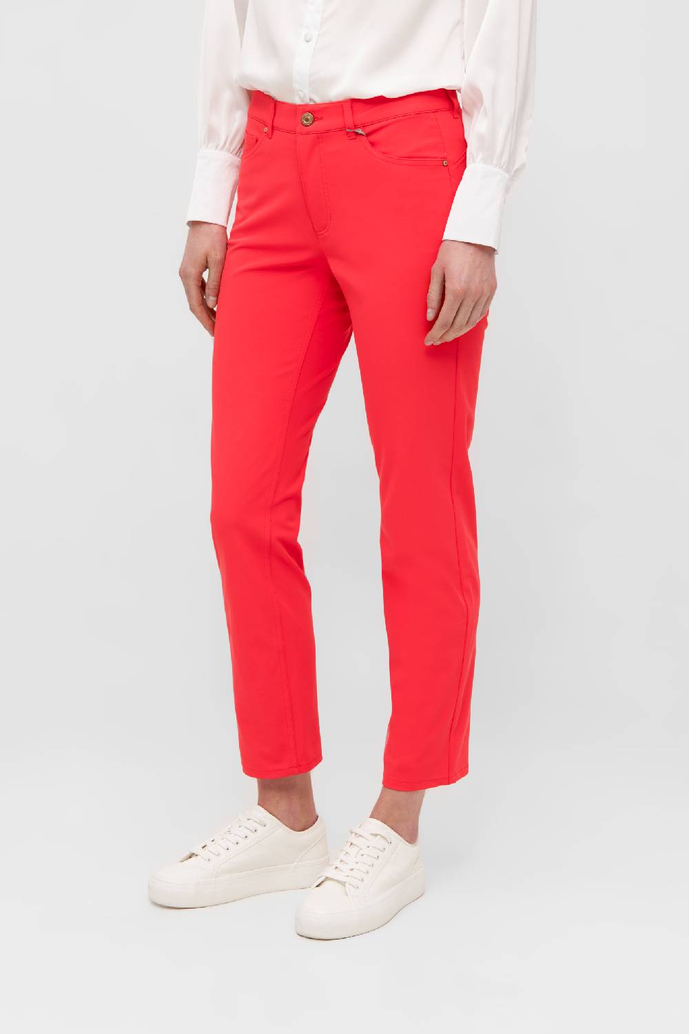 Raffaello Rossi 5-Pocket Slim verkürzt -7/8 Low Waist rot: SUZY